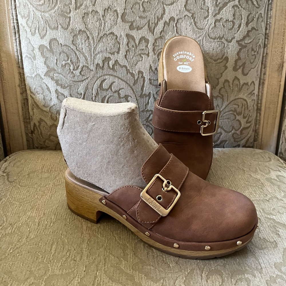 Dr. Scholl's Shoes Womens Classic Faux Leather Slip On Clogs Never worn